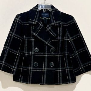Banana Republic Plaid Wool Blend Blazer Jacket, Size XS